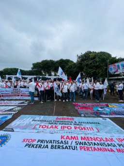 Tolak Korporasi IPO PT Pertamina Geothermal Energi, FSPPB Turunkan 2000 Massa Gelar Aksi Damai