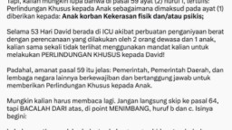 Surat Terbuka Keluarga David Ozora Buat KPAI, Ngeluh 53 Hari Di ICU Tak Dapat Perlindungan Khusus
