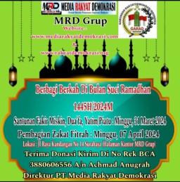 Open Donasi! Berbagi Berkah Di Bulan Suci Ramadhan 1445H/2024M