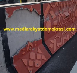 Ornamen Flyover Juanda Nilai Pekerjaan Ratusan Miliar Rupiah Sudah Banyak Yang Rusak, BBPJN Jatim-Bali Lempar Tanggung Jawab Ke Wika Selaku Vendor
