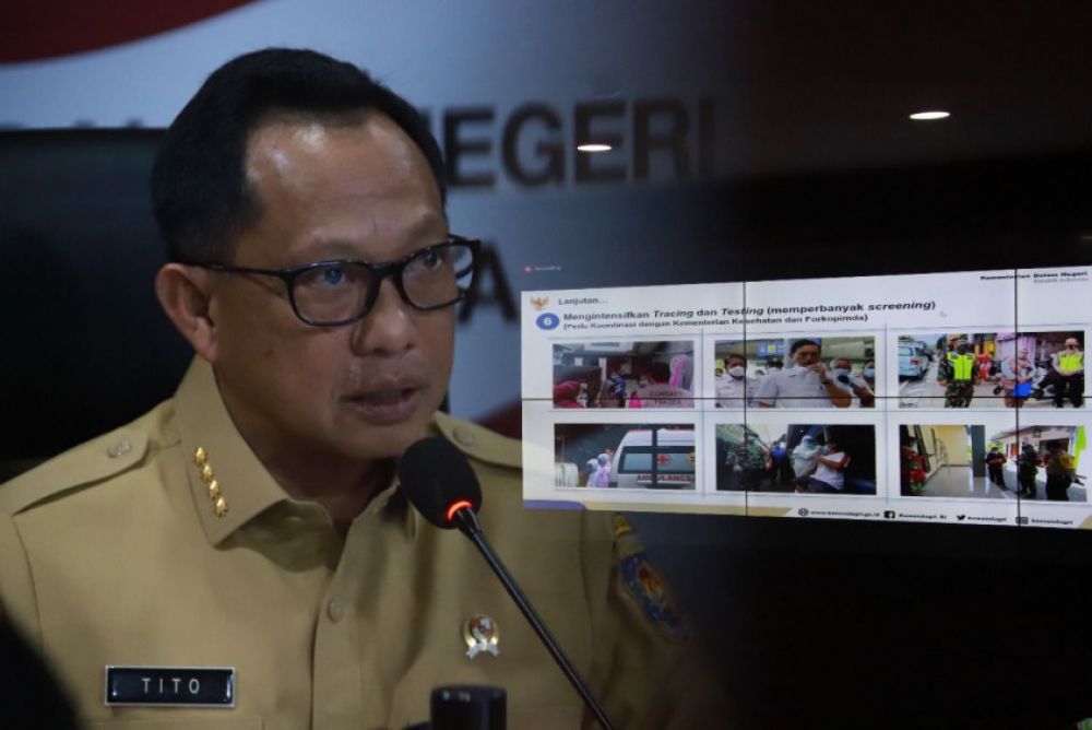 Rakor Dengan Kepala Daerah, Mendagri : Apapun Variannya, Penegakkan Prokes Kunci Utama