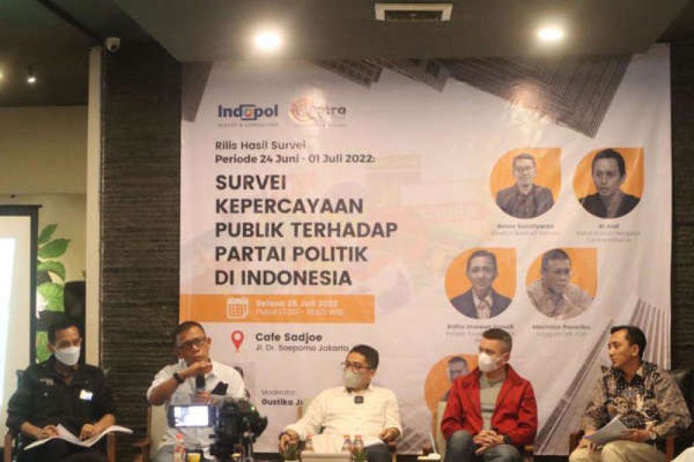 Hasil Survey Indopol Kepercayaan Masyarakat Terhadap Parpol Meningkat