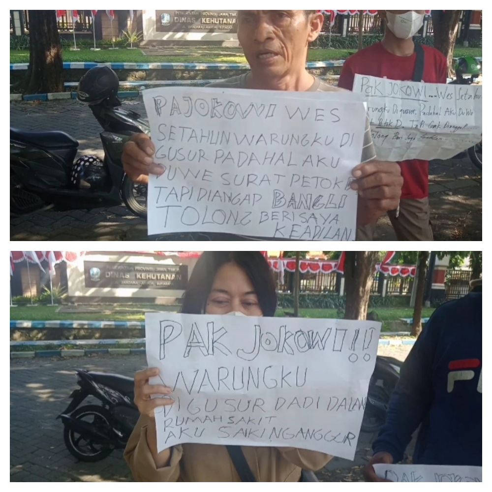 Sambut Kedatangan Jokowi Di Surabaya, Pemilik Warung Bibis Bunder Krian Sidoarjo Minta Keadilan