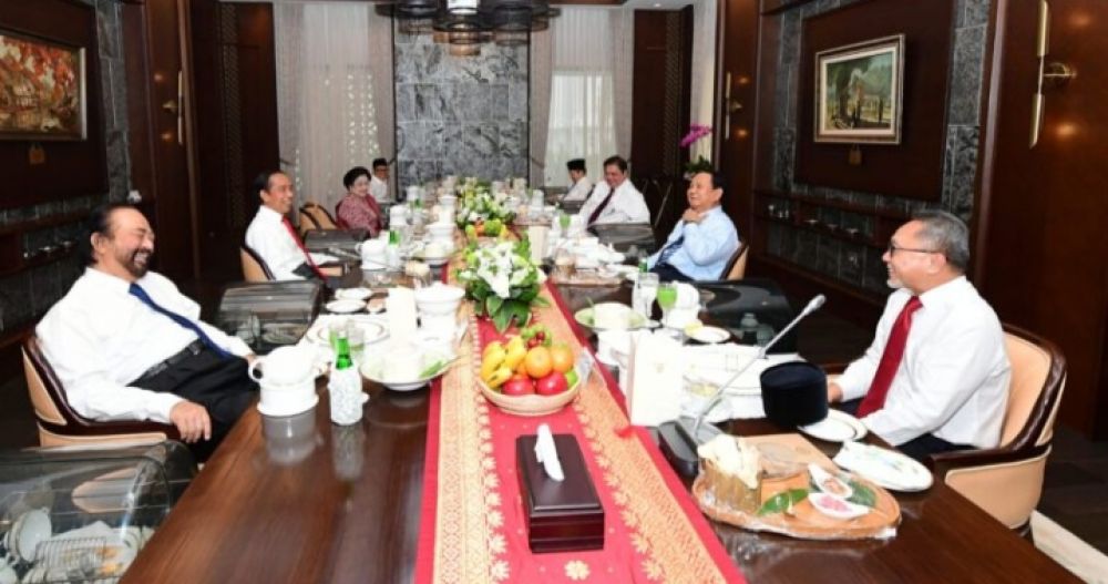 Ketika Jokowi Kumpul Bersama Ketua Parpol Koalisi Jelang Perombakan Kabinet Indonesia Maju