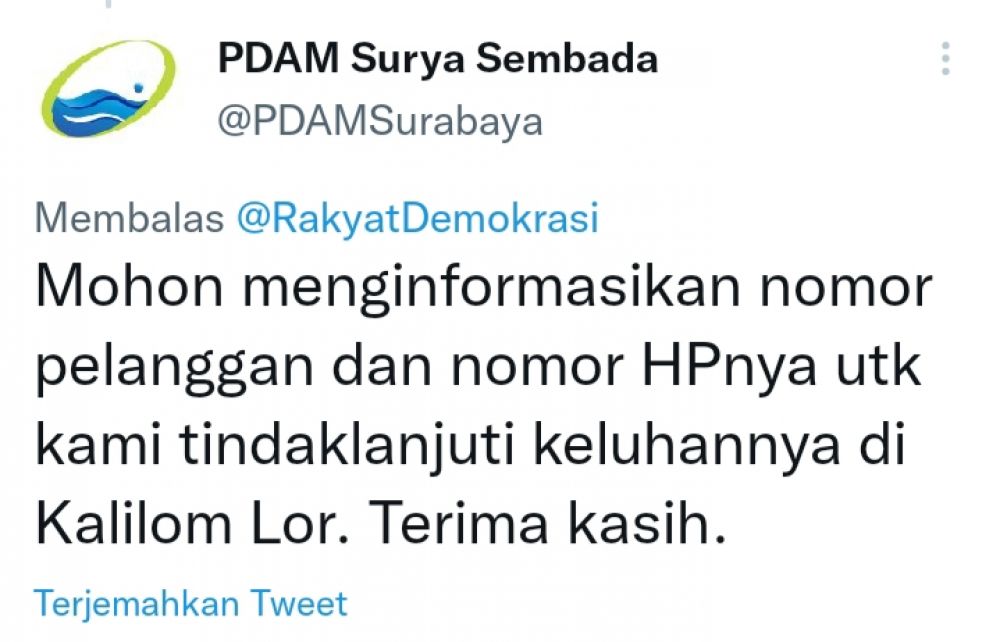 Penggunaan Sanyo Tarik Air Bersih, PDAM Surabaya Minta Data Pelanggan, Garad : Kan Ini Bukan Hanya Satu Warga, Tapi Se Kampung..