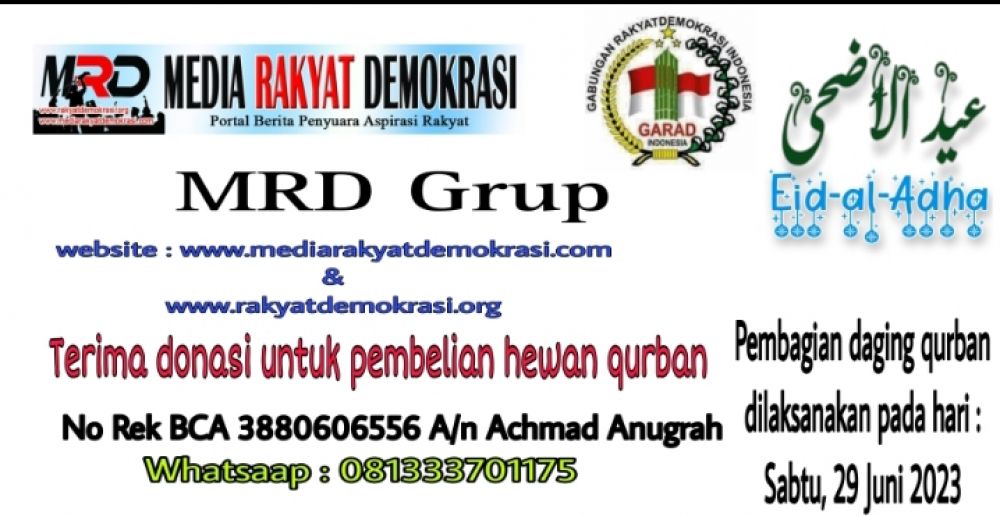 Idul Adha 2023, MRD Grup Siap Bagikan Ratusan Bungkus Dan Terima Donasi Atau Hewan Qurban Sapi/Kambing