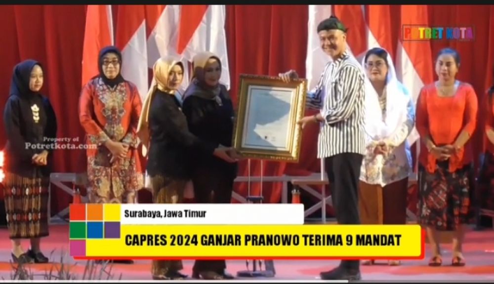 Dihadiri Ganjar Pranowo, Puluhan Ribu Emak-Emak Padati Gedung Jatim Expo Surabaya