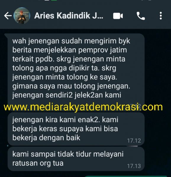 Kadispendik Jatim Patut Di Evaluasi Mental Dan Sikapnya, Garad : Kami Diskusikan Dengan Tim Hukum