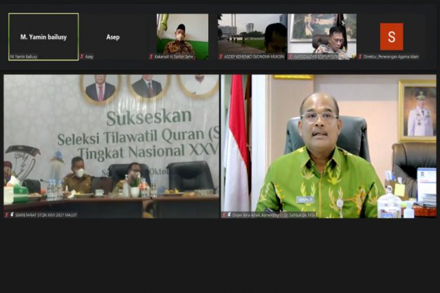 Perkuat Kolaborasi, Ditjen Bina Adwil Gelar Rakor Virtual STQHN XXVI Maluku Utara