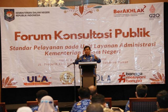 Buka Forum Konsultasi Publik Standar Pelayanan ULA Kemendagri, Sekjen Dorong Pemerintah Optimalkan Pelayanan