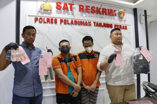 Jatanras Polres Tanjung Perak Berhasil Tangkap Dua Spesialis Ranmor, Dua Lainnya Buron