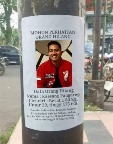 Kaesang Dianggap Sebagai 'Aset Bangsa', Sejumlah Exponen Aktivis 98 Laporan Kehilangan Ke Polda Metro Jaya