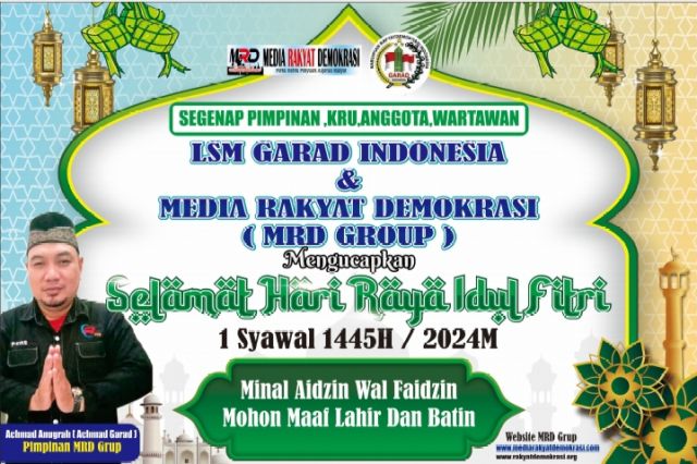 Segenap Pimpinan Dan Seluruh Komponen MRD Grup : Minal Aidzin Wal Faidzin, Mohon Maaf Lahir Dan Batin 1 Syawal 1445H/2024M