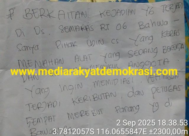 ARUN Bongkar Surat Bernarasi Dugaan Pencemaran Nama Baik Dalam Kaitan Kasus Sengketa Lahan Di Desa Samaras Kotabaru Kalsel