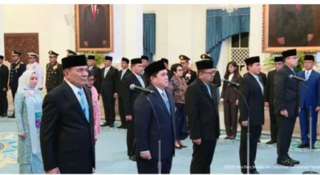 Daftar Nama Menteri Dan Wakil Yang Dilantik Presiden Hari Ini, Erick Tohir Jadi Menpora